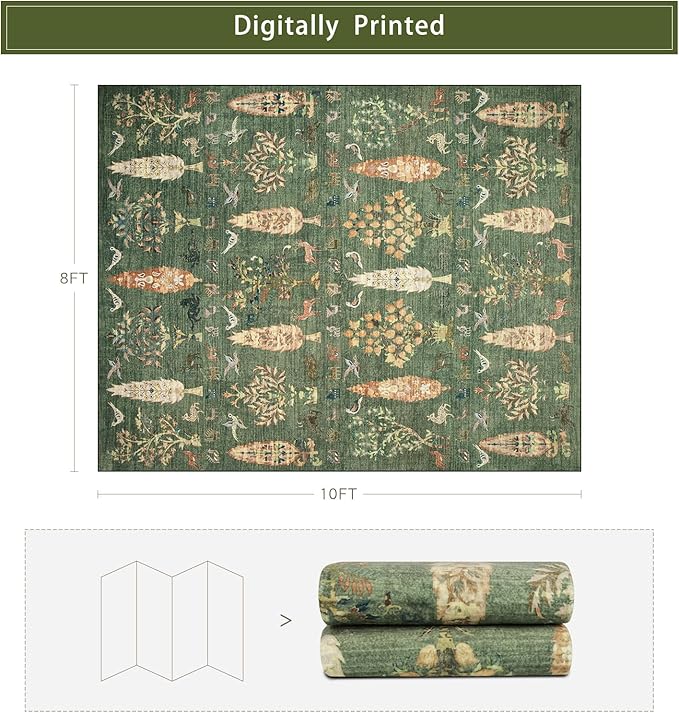 Washable Rugs 8x10 Area Rugs for Living Room, Dining Room- Large Ultra Soft - Image 2