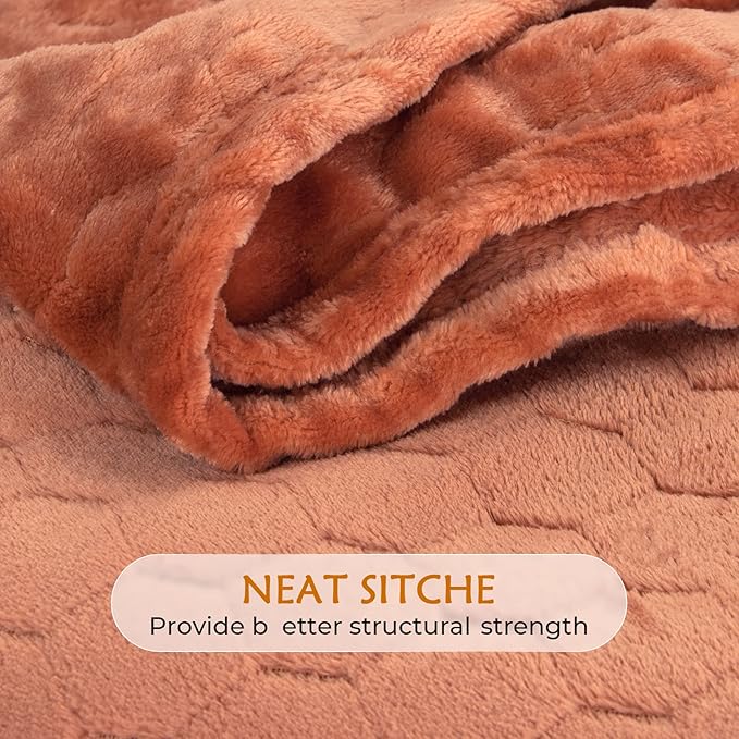 TOONOW Fleece Blanket Textured Fuzzy Plush Throw Blanket Twin Size 60" x 80" - Image 5