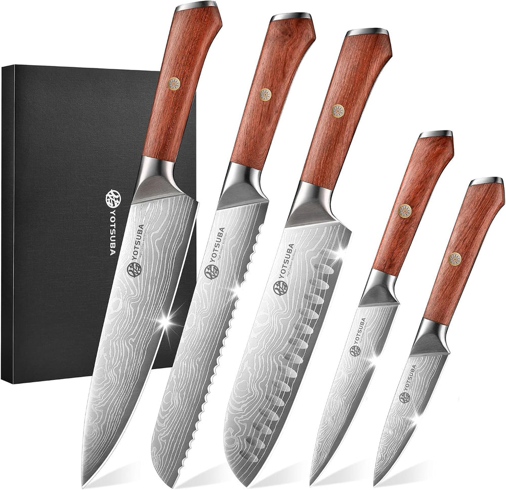 YOTSUBA 5 PCS Kitchen Knife Set, Professional Razor Sharp Japanese Knife Set