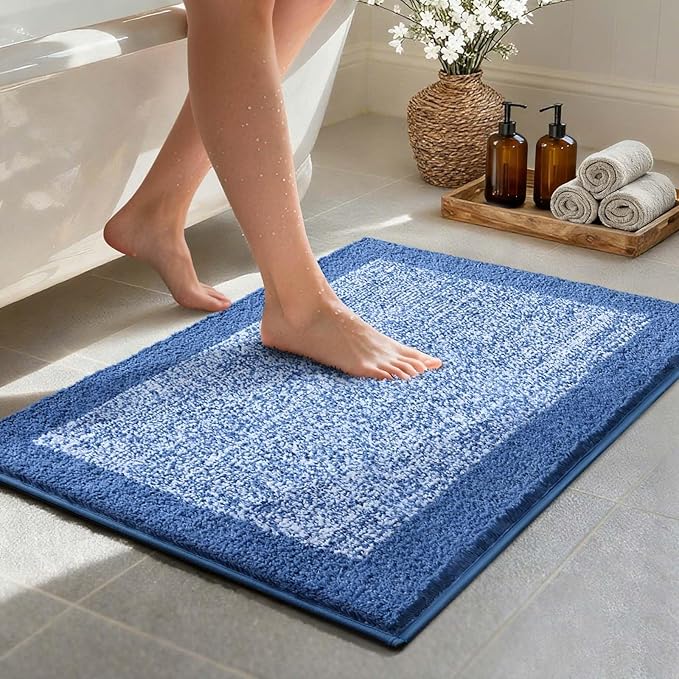 36x24 Large Bathroom Rugs Washable Non Slip, Soft Absorbent Quick Dry Mats by Unknown