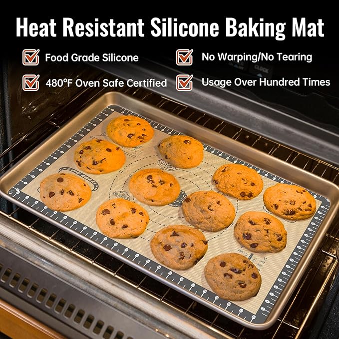 Silicone Mat for Baking, Extra Thick Silicone Baking Mat - Image 6