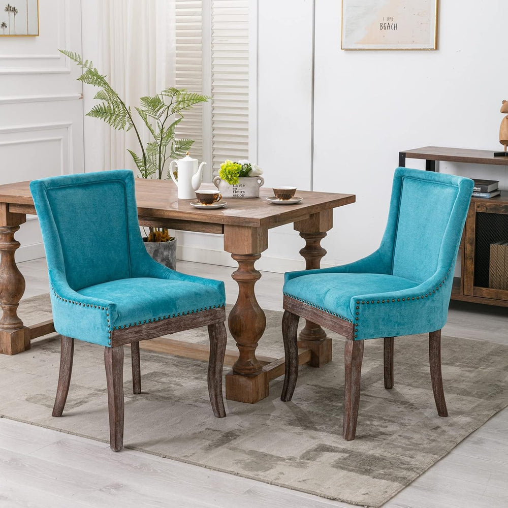 Ball & Cast Mid-Century Upholstered Dining Chairs Set of 2, Thickened Fab...