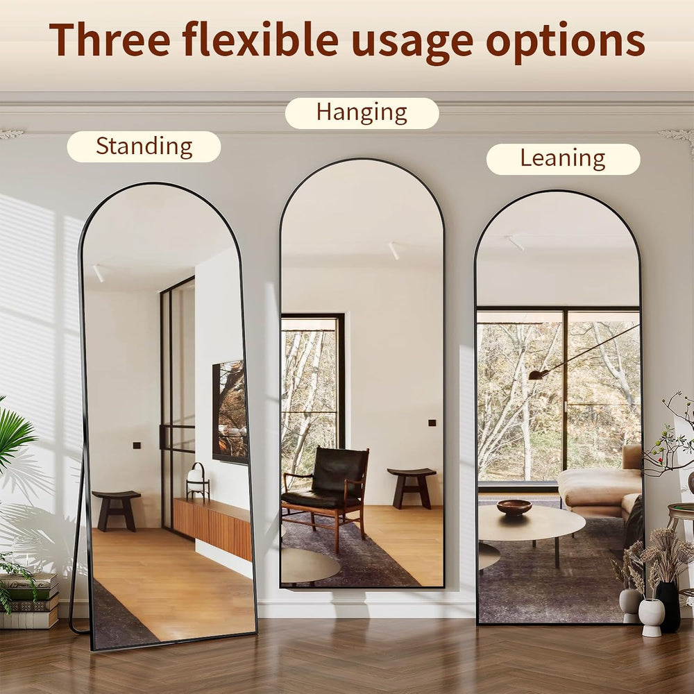 56" x 21" Arch Full Length Mirror, Floor Full Body Mirror