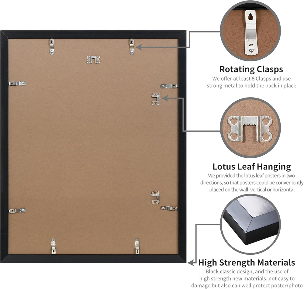 DOAI ART 16x20 Frames 2 Pack, Black 16x20 Picture Frames