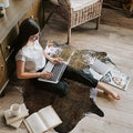 AROGAN Premium Faux Cowhide Rug 2.3 x 3.6 Feet, Sturdy and Large Size Cow Print by AROGANAREARUG