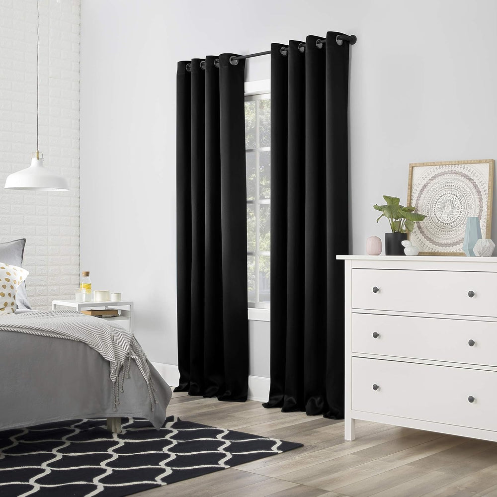Sun Zero Nordic 2-pack Theater Grade Extreme 100% Blackout Grommet Curtain Pa...