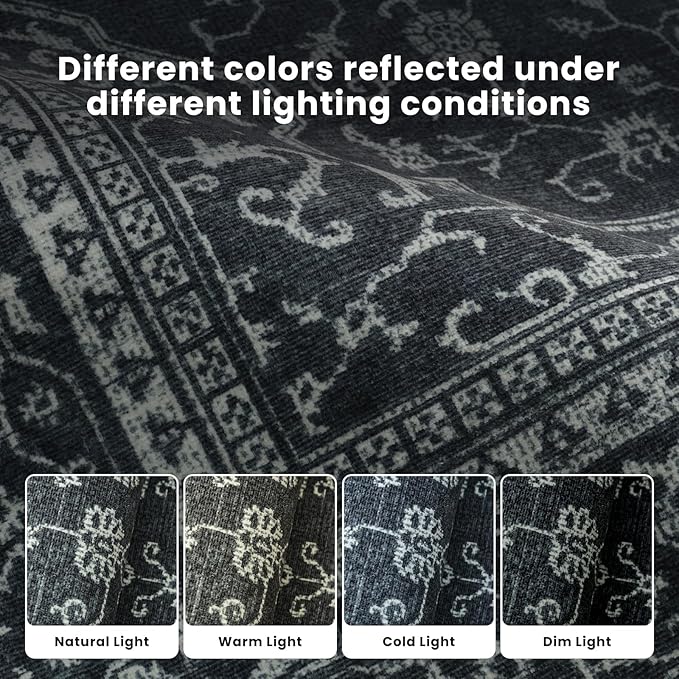 Washable Rugs 8x10 Area Rugs for Living Room, Dining Room- Soft Low Pile - Image 9
