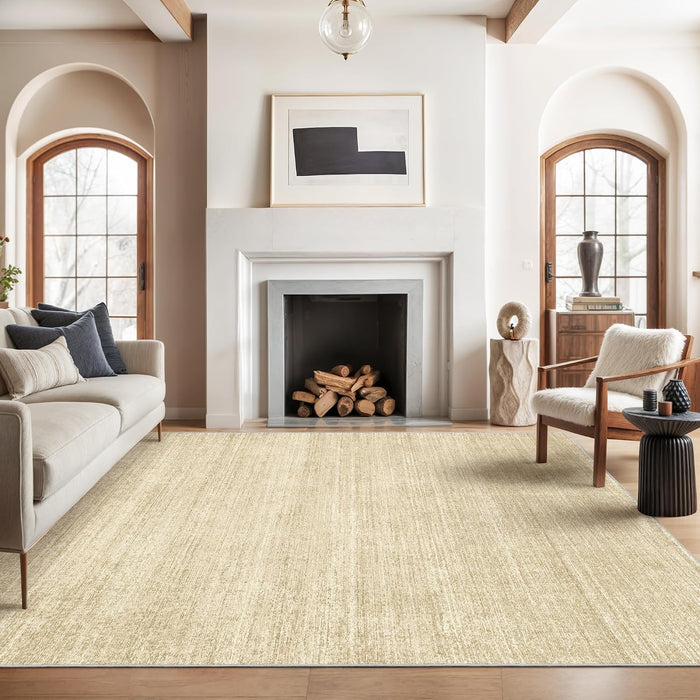 Valenrug 8x10 Area Rugs for Living Room, Large Washable Rug Non Slip, Tan