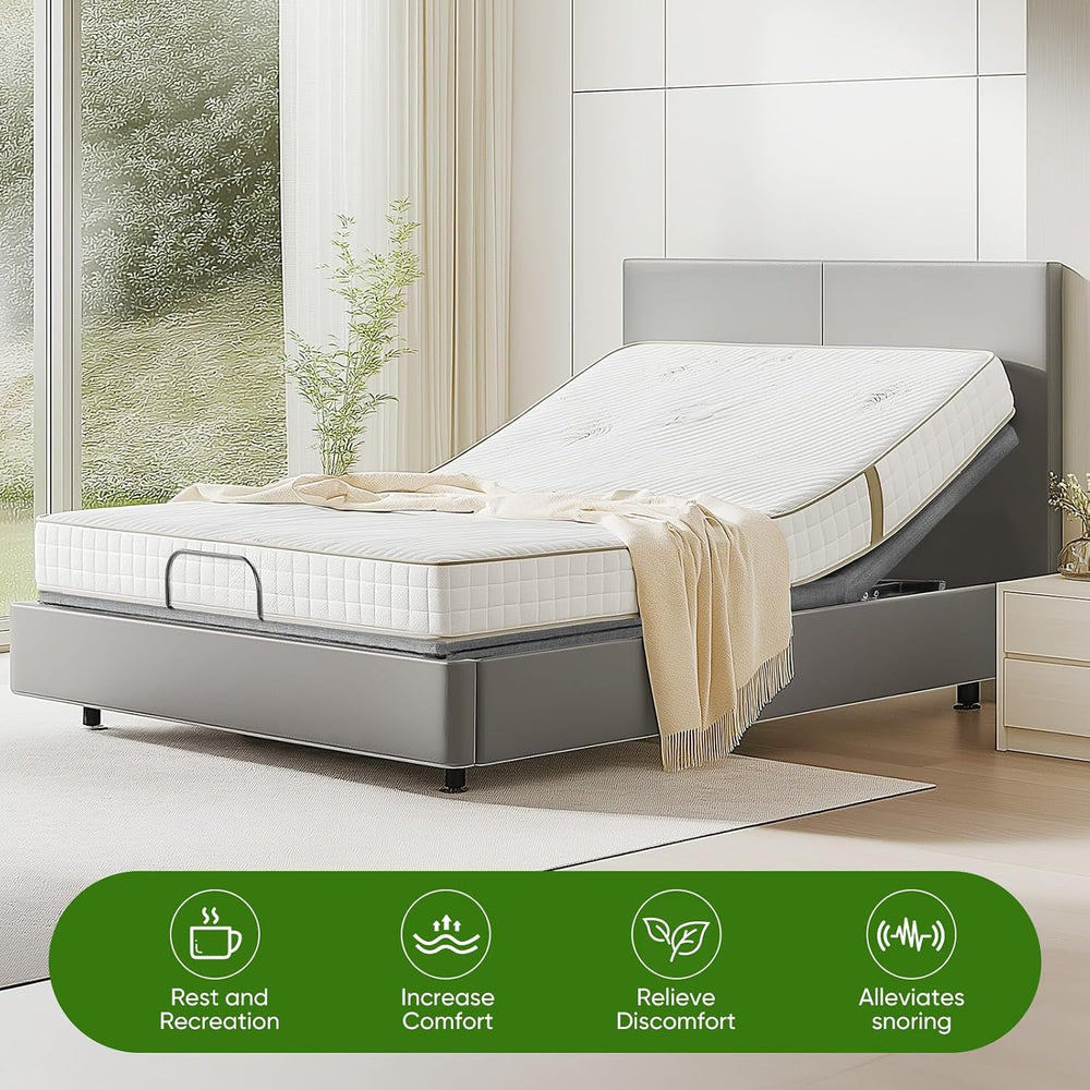 OLIXIS Twin XL Adjustable Bed Frame, Electric Base, USB, Zero Gravity