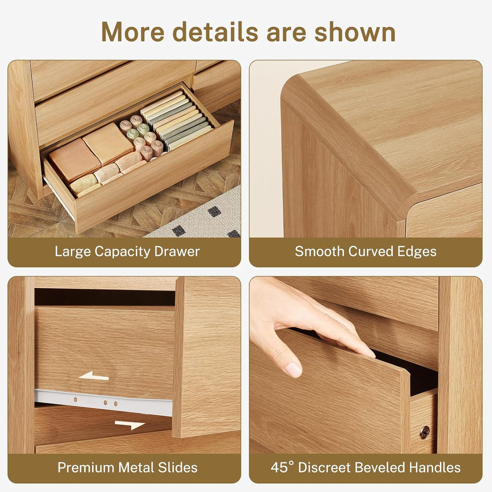 TEENFON 55" Dresser for Bedroom with 6 Drawers, Dressers & Chests of...