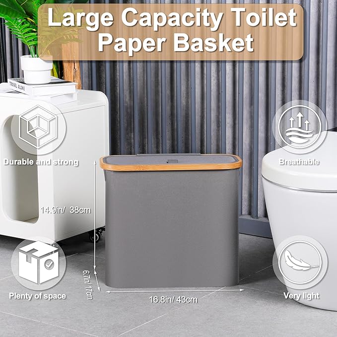 efluky Toilet Paper Basket 28L, Toilet Paper Storage - Image 2