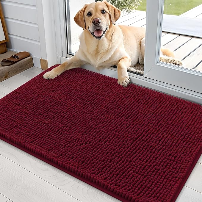 OLANLY Dog Door Mat for Muddy Paws 36x24, Absorbs Moisture and Dirt, Absorbent by OLANLY