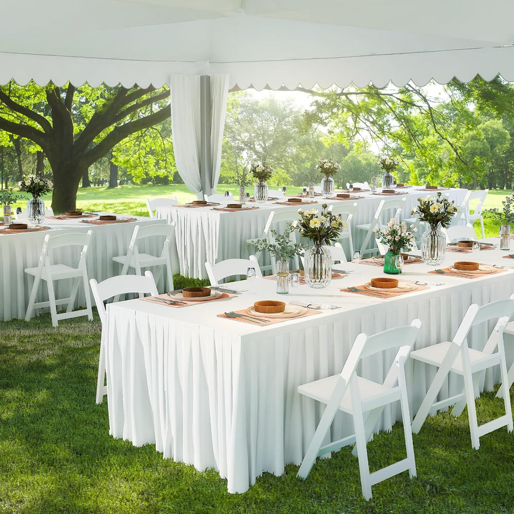 4 Pack Resin Folding Chairs with Cushion for Wedding, Party, Events