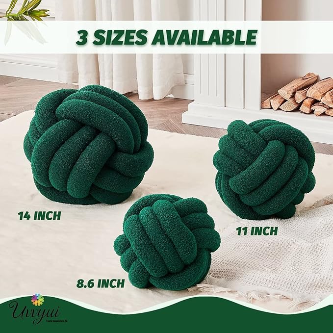 Uvvyui Knot Pillow Ball, Soft Home Decorative Pillows, Round Throw Pillow - Image 2