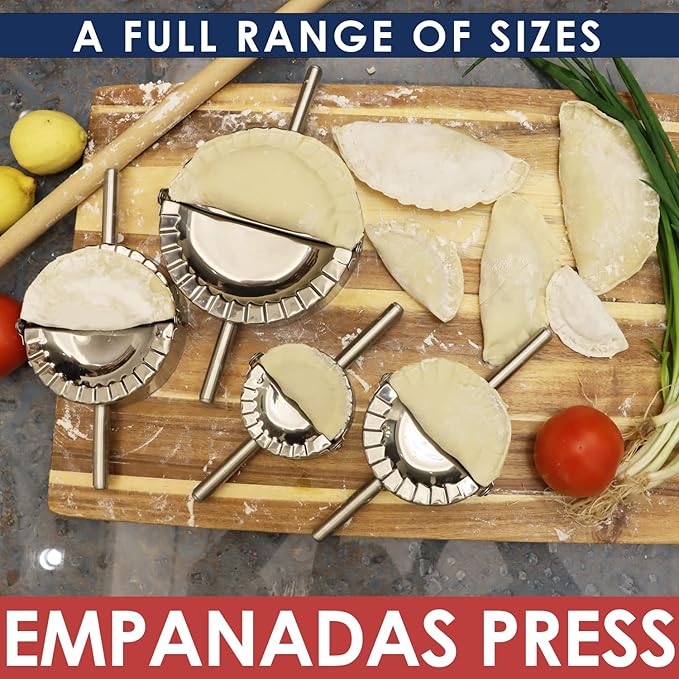 KAYCROWN 3.25 Inch Empanada Press, Stainless Steel Dumpling Maker Dough Cutter - Image 4