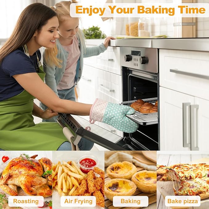 Air Fryer Basket for Oven, 2 Pack Large Air Fryer Basket and Tray Stainless - Image 6
