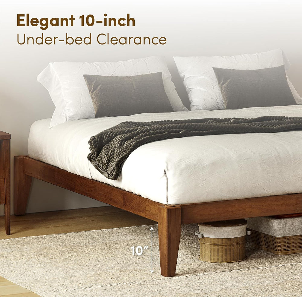 Thor Japanese Joinery Bed Frame King, Solid Wood (Walnut)