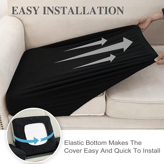 Couch Cushion Cover Loveseat Cover or 2 Seat Sofa Cover Washable Stretch - Image 5