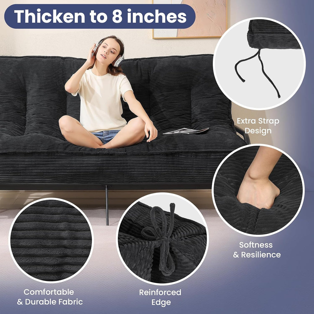 JUIKURY 8" Futon Mattress Full Size, Thick Futons Sofa Couch Bed Sleeper...