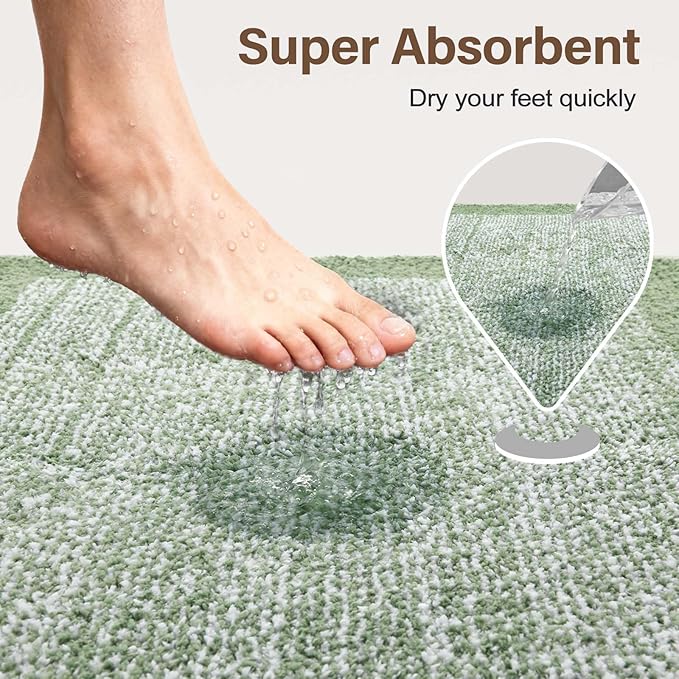70x24 Long Bathroom Rugs Washable Non Slip, Soft Absorbent Quick Dry Mats - Image 7
