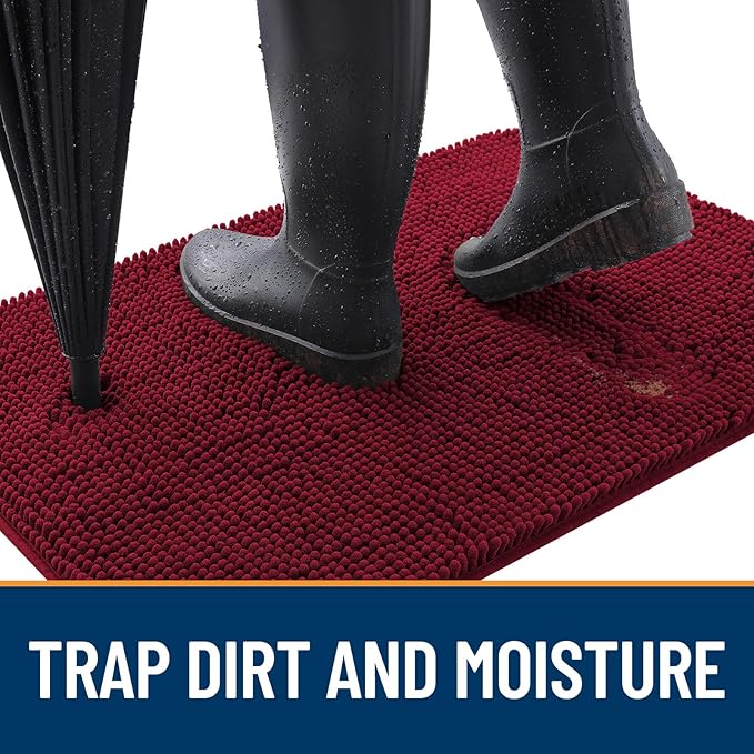 OLANLY Dog Door Mat for Muddy Paws 59x32, Absorbs Moisture and Dirt, Absorbent - Image 2