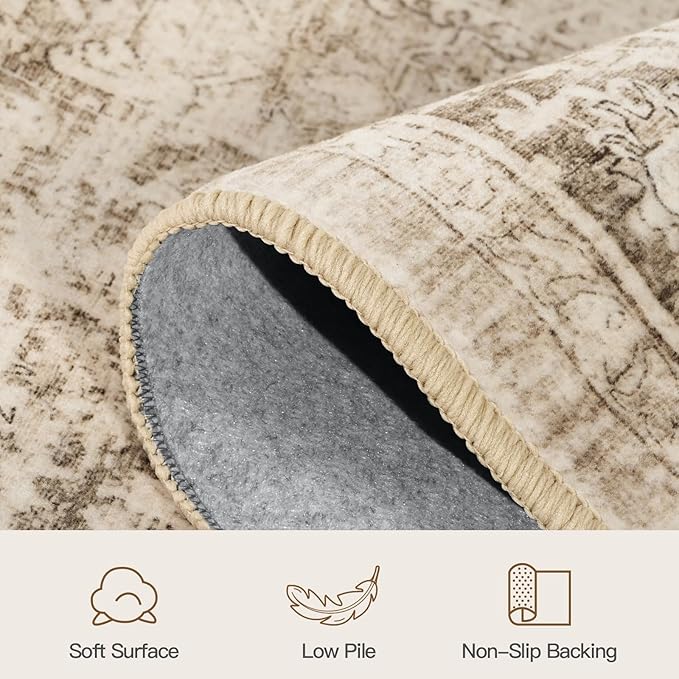 Lofus 4x6 Area Rug for Entryway, Washablee Soft Rugs for Bedroom, Living Room - Image 6