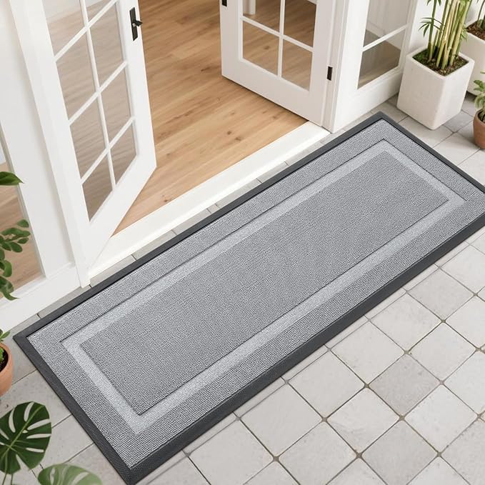 OLANLY Front Door Mat Indoor Outdoor Entrance, Waterproof All-Season, by OLANLY