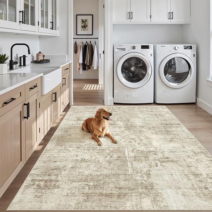 4x6 Area Rugs for Living Room, Vintage Washable Rugs for Dining Room, Home - Image 3
