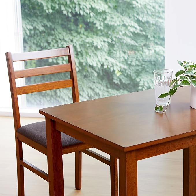 Livinia Seattle Modern Farmhouse Kitchen Dining Room Chair Set of 2, Solid Wo...