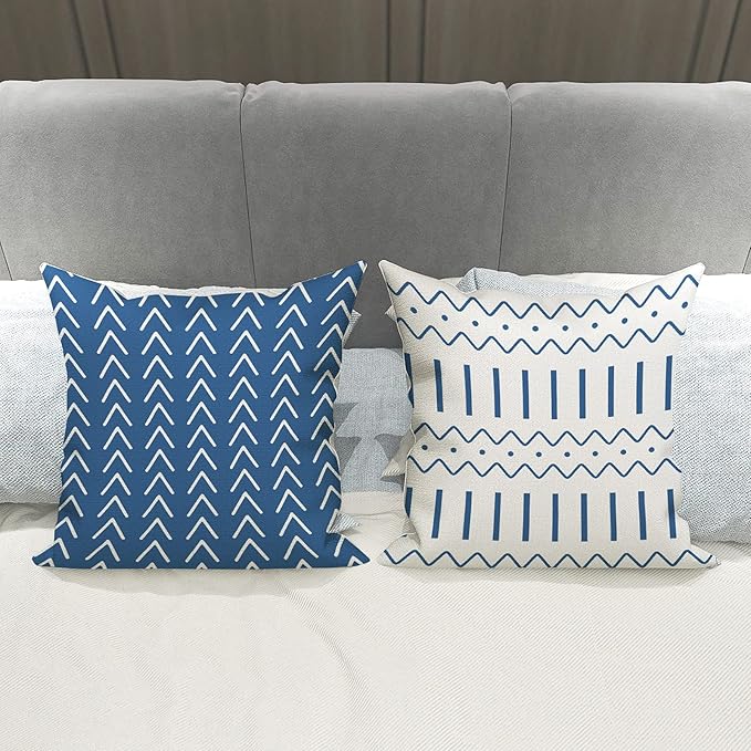 YCOLL Pillow Covers 22x22 Set of 4, Modern Sofa Throw Pillow Cover, Decorative - Image 4