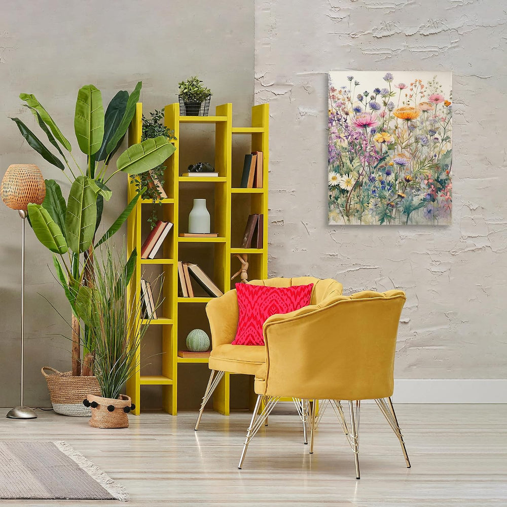 Mixed Wild Flowers Botanical, 24 x 30 Inch Canvas Wall Art