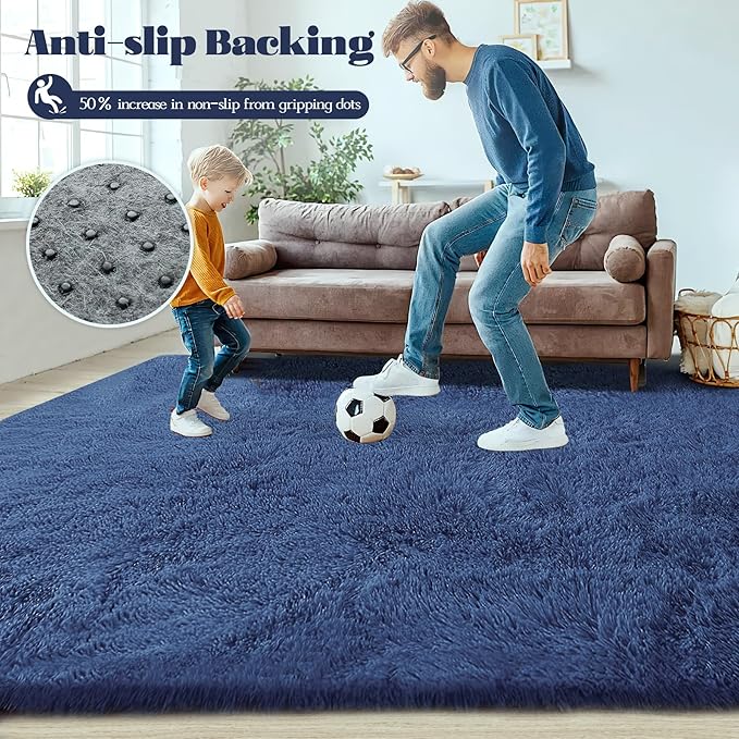 6x9 Area Rug for Living Room: Fluffy Shag Soft Washable Rugs Large Fuzzy Plush - Image 7
