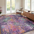 Washable Area Rugs 4'x6' Non-Slip Modern Abstract Soft by RELEANY