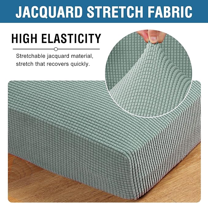 H.VERSAILTEX Super Stretch Individual Seat Cushion Covers Sofa Covers Couch - Image 4