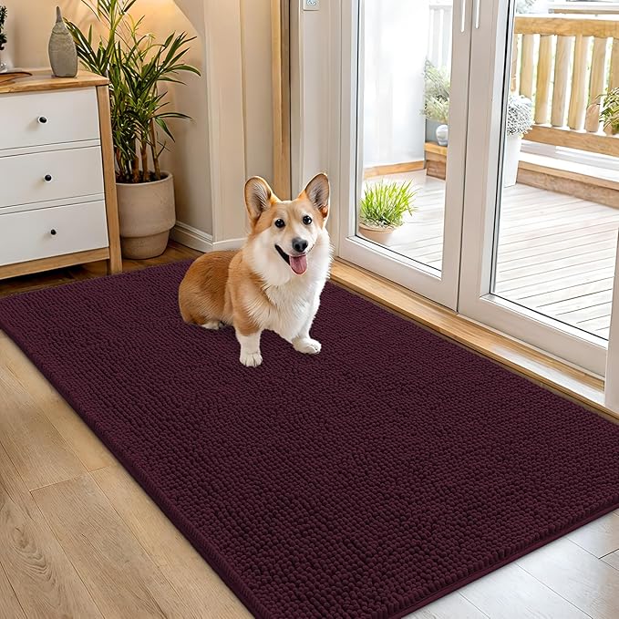 OLANLY Dog Door Mat for Muddy Paws 70x32, Absorbs Moisture and Dirt, Absorbent by OLANLY