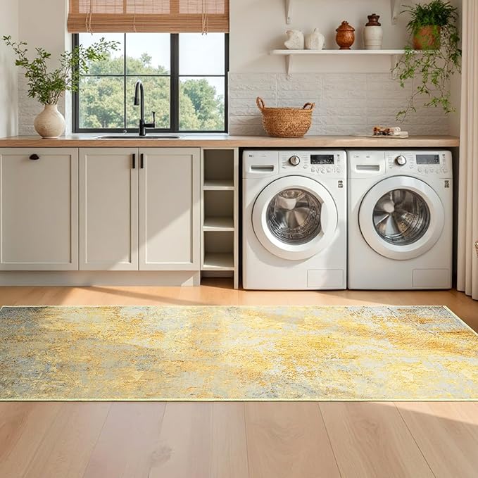 Runner Rug for Kitchen Hallways Runner Rug Non Slip 2'6''x8' Washable Long - Image 5