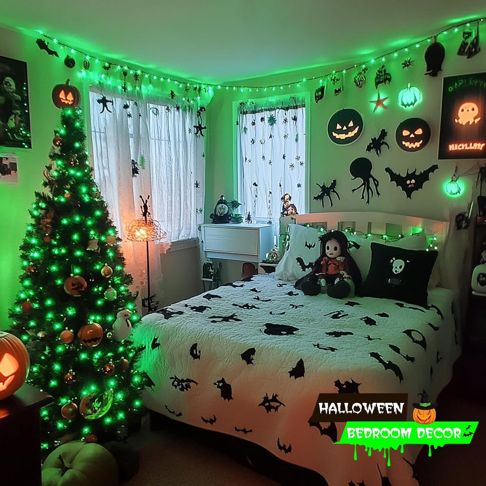 JMEXSUSS 500 LED Green Halloween Lights, 173ft Christmas Lights Plug in