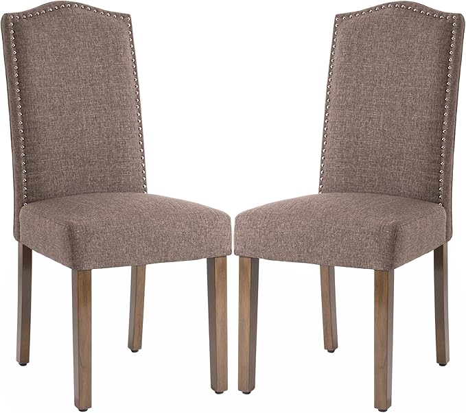 Upholstered Dining Chair Modern Stylish Parsons Kitchen Diner High Back with ...