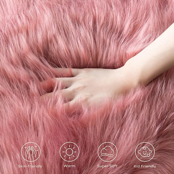 Ashler Faux Fur Area Rug - Image 6
