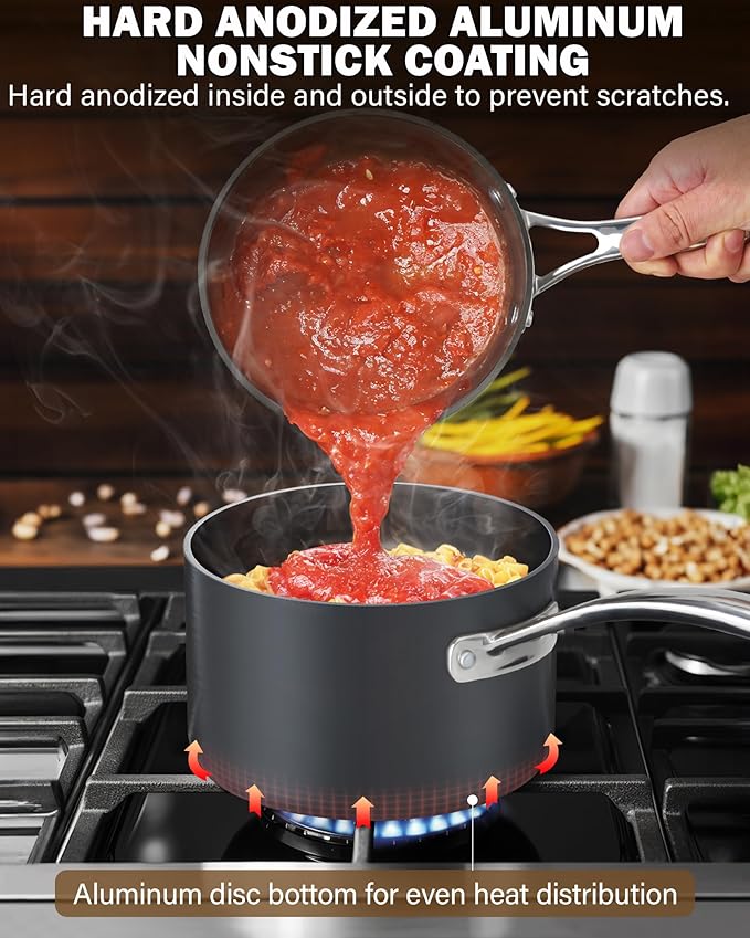 Cooks Standard 2-Quart Hard Anodized Nonstick Saucepan - Image 4