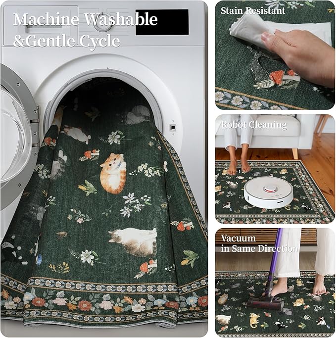 2x5 Washable Kitchen Runner Rug - Image 5