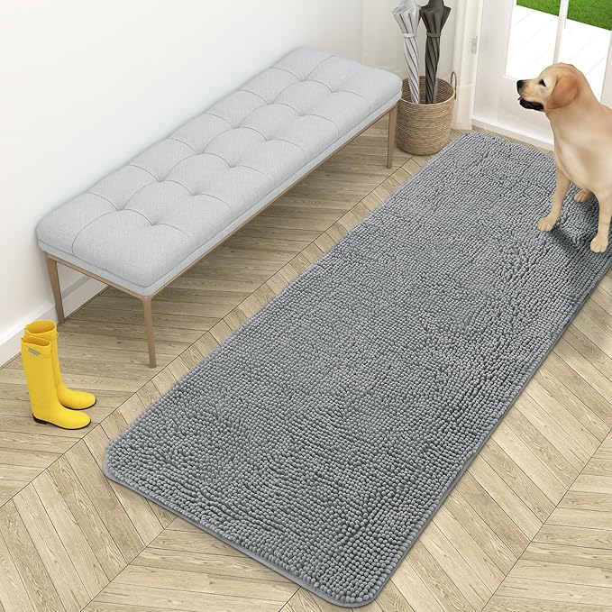 OLANLY Dog Door Mat for Muddy Paws 59x24, Absorbs Moisture and Dirt, Absorbent by OLANLY