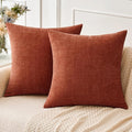MIULEE Pack of 2 Couch Throw Pillow Covers 20x20 Inch Soft Burnt Orange by MIULEE