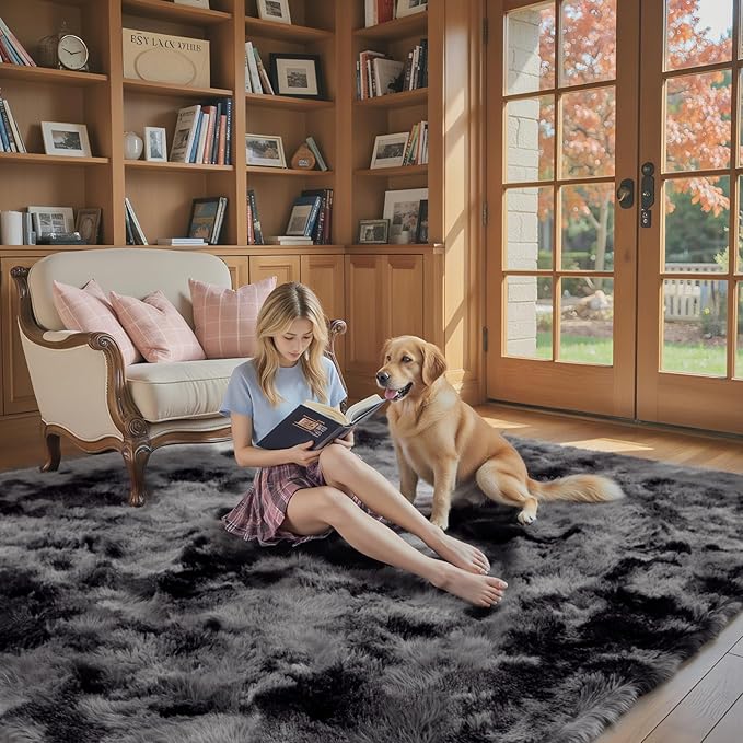 Rugs for Living Room 5x8, Alfombras para Salas Shag Large Plush Soft Area Rug - Image 3