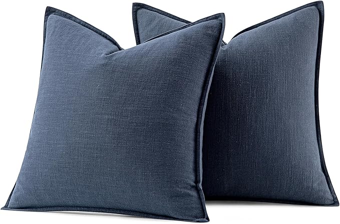 MIULEE Decorative Pillow Covers 20x20 Inch Indigo Blue ​Boho Farmhouse Neutral - Image 7