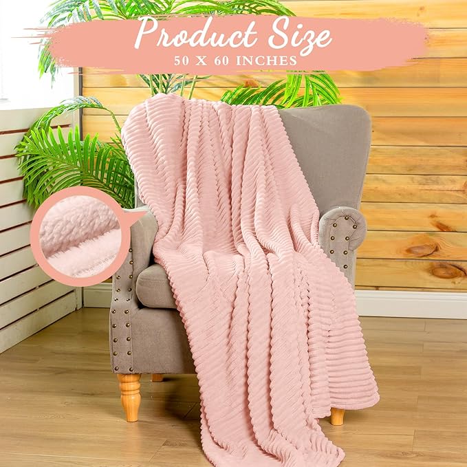 Buryeah 6 Pcs Flannel Throw Blanket Bulk 50 x 60 in Sleepover Blanket Outdoor - Image 2