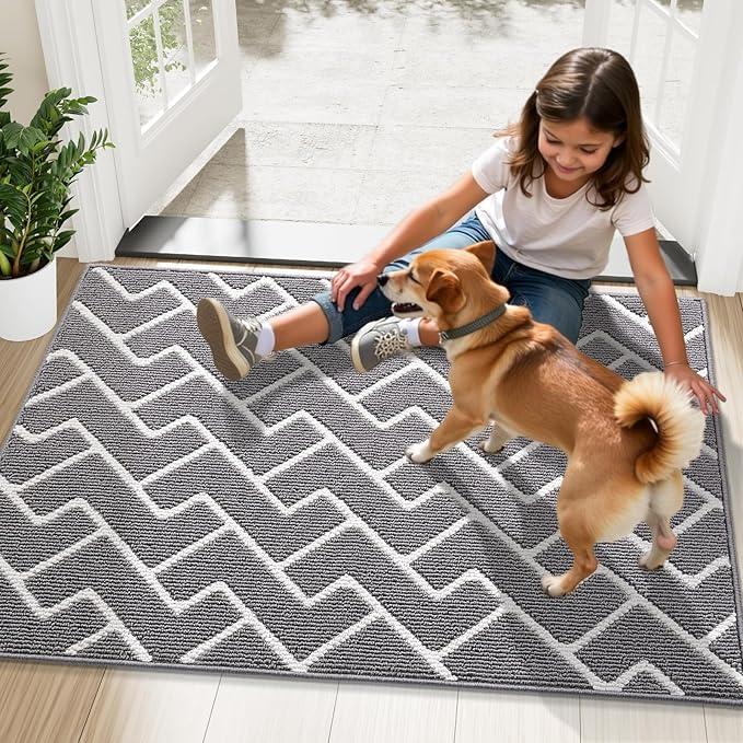 OLANLY Front Door Mat, Non-Slip Rubber Backing, Dirt Resistant and Absorbent - Image 8
