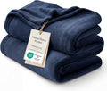 Bedsure GentleSoft Fleece Blanket California King Navy Blue by BEDSURE
