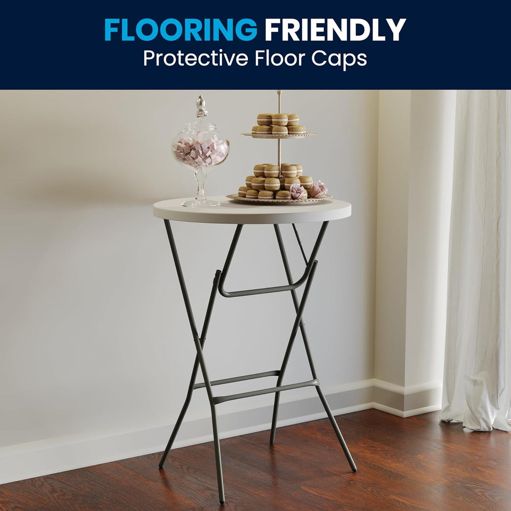 Flash Furniture Elon 32' Round Folding Bar Height Table for Parties and C...