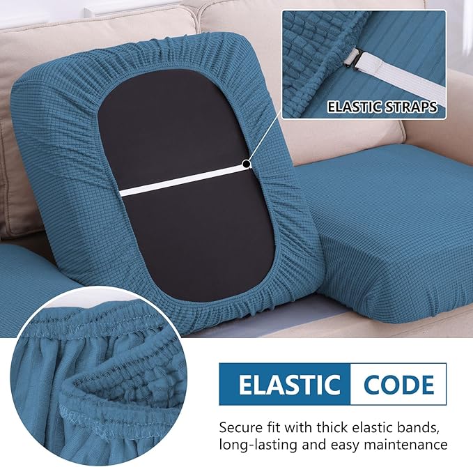 hyha Waterproof Sectional Couch Covers, Non Slip Sofa Couch Cushion Covers L - Image 4